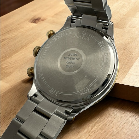 Bulova Classic Mens Chronograph Diamond Accent Two Tone Stainless Steel 98D172 - Picture 8 of 8